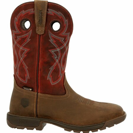 Rocky Legacy 32 Steel Toe Waterproof Western Boot, TAN RED, M, Size 9.5 RKW0341